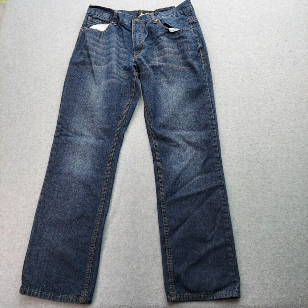 Beverly Hills Polo Club Men's 34X32 Dark Blue Jeans 2014 Prod Date